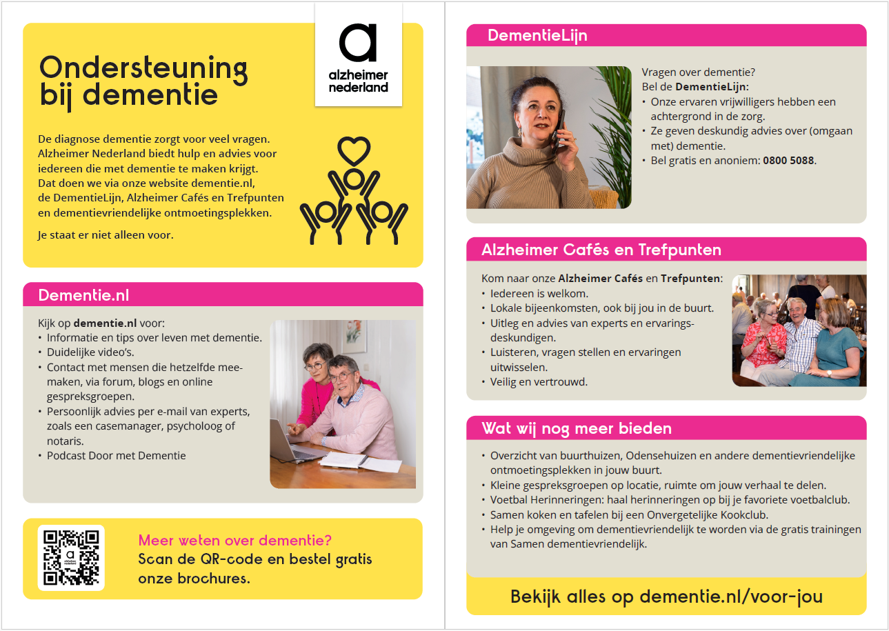 Ondersteuning bij dementie (flyer)